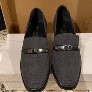 Rangoni Dark Gray Loafers with Metal Detail